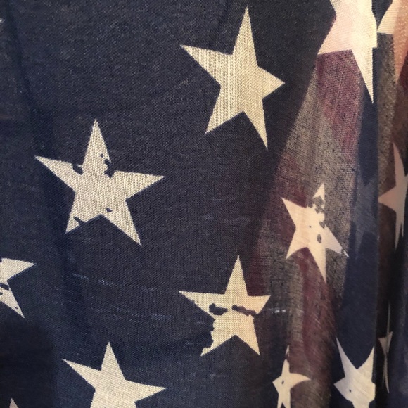 NWT AMERICAN RED WHITE & BLUE KIMONO WRAP - Picture 6 of 8